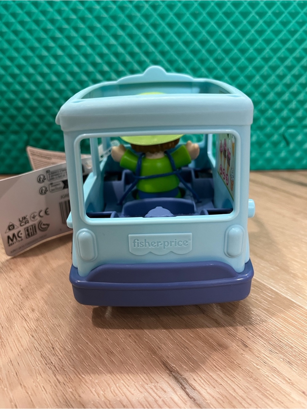 NWT Fisher-Price Little People Light Blue Ice Cream Truck with Driver - Picture 4 of 11